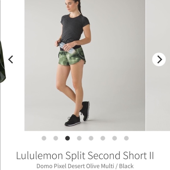 Lulu Split Second Speed Short Desert Olive Camo Black - Picture 5 of 16